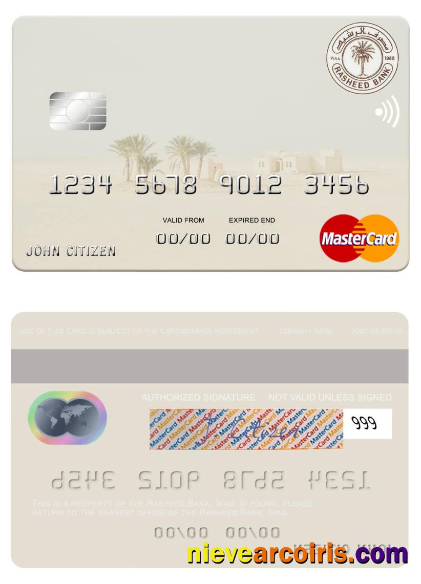 Iraq Rasheed Bank mastercard